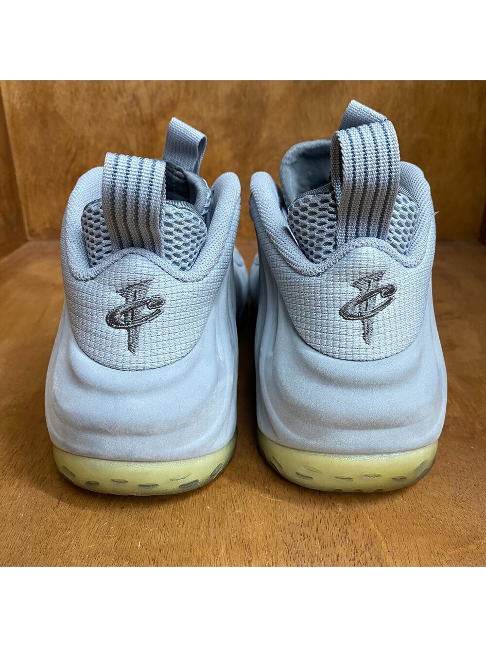 Nike Air Foamposite One Shoes Mens Sz 10.5 Premium Wolf Grey Sneakers 575420-007 - Picture 4 of 15
